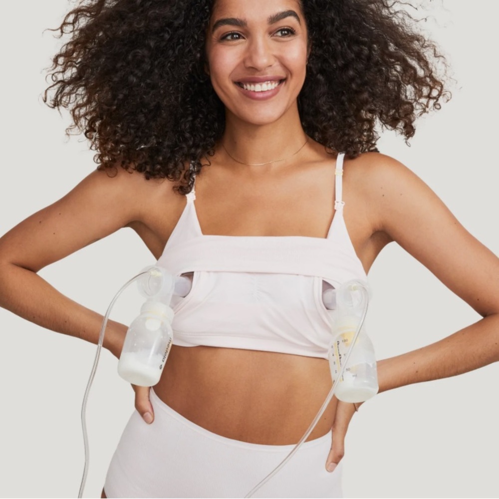 HATCH The Essential Nursing Pumping Bra in Petal Pink Size L